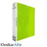 کلاسور 4 حلقه فلزی طلقی رنگی سبز روشن