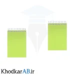 دفترچه یادداشت سیمی 150 برگ طلقی رنگی سبز روشن