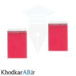 دفترچه یادداشت سیمی 150 برگ طلقی رنگی قرمز