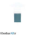 دفترچه یادداشت سیمی کوچک طوسی