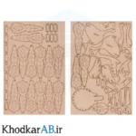 قطعات پازل چوبی 3 بعدی طاووس