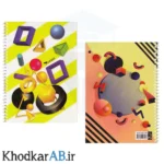 دفتر-زبان-2خط-50-برگ کلاسیک طرح اشکال هندسی